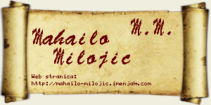 Mahailo Milojić vizit kartica